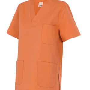 Velilla 589 Camisola Pijama Manga Corta Naranja Claro