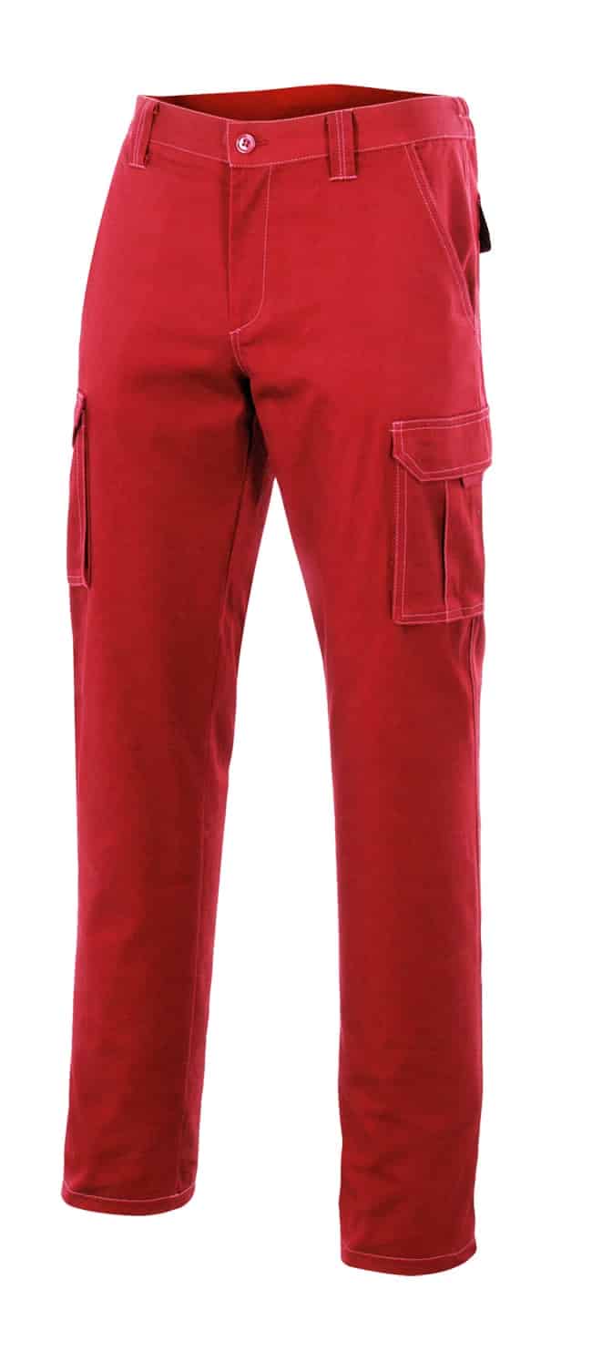 Pantalon Multibolsillos Rojo