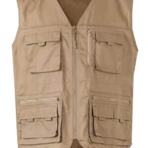 Velilla 105901 Chaleco Multibolsillo Beige Arena