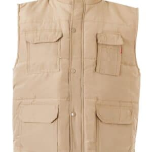 Velilla 108 Chaleco Acolchado Multibolsillos Beige Arena