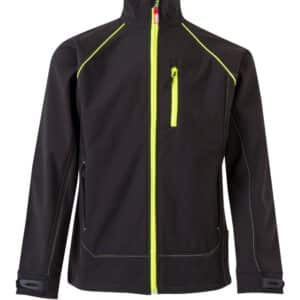 Velilla 206001 Cazadora Soft Shell Bicolor Negro Amarillo Flúor