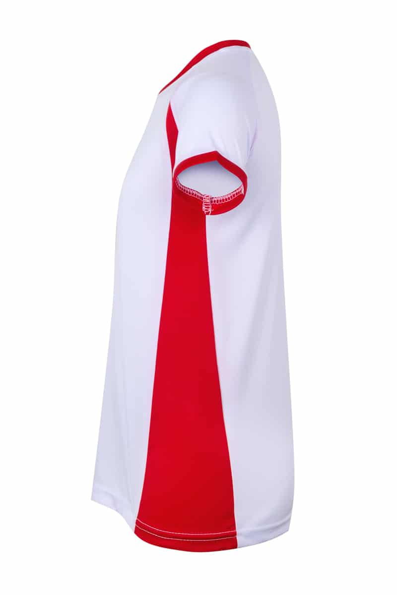 Mukua Mk531v Camiseta TÉcnica Manga Corta Bicolor NiÑo White Red 3