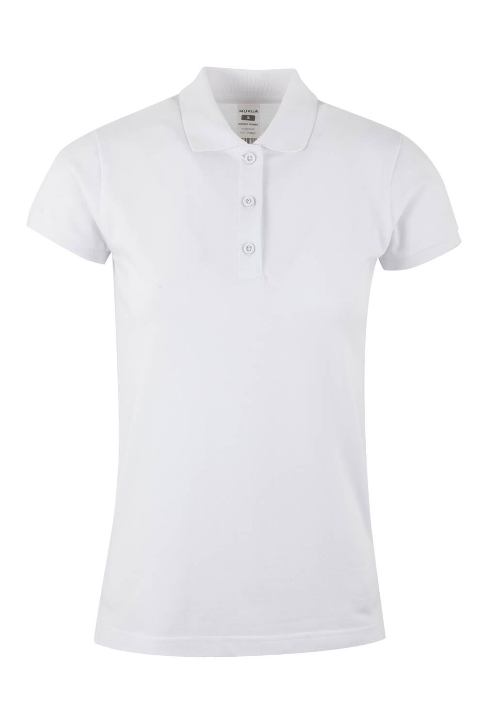 Mukua Ps200wc Polo M C Mujer 210gr AlgodÓn 100% White