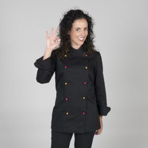 Gary´s 918000 Chaqueta Cocina Mujer Niza Sin Botones Negro