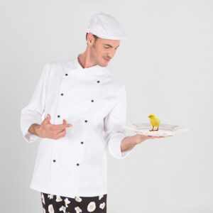 Gary´s 930400 Chaqueta Hombre Cocina Niza Sin Botones Blanco