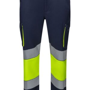 Velilla 303008s Pantalón Stretch Bicolor Cinta Segmentada Marino Amarillo Flúor