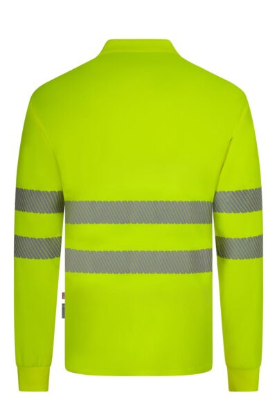 Velilla 305534 Polo Manga Larga Cinta Segmentada Amarillo Flúor 1