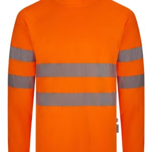 Velilla 305634 Camiseta Manga Larga con Cinta Segmentada Naranja Flúor