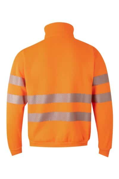 Velilla 305704 Sudadera Con Media Cremallera Cinta Segmentada Naranja Flúor 1