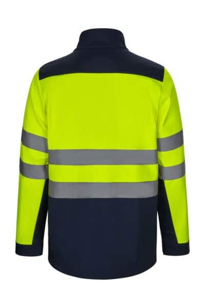 Velilla 306006 Cazadora Soft Shell Bicolor Azul Navy Amarillo Fluor 1
