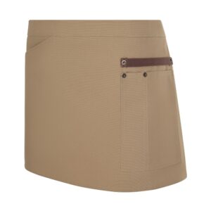 Velilla 404221b Delantal Corto Bicolor Beige Arena Marrón